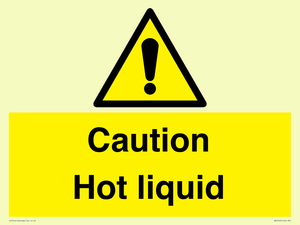 Caution Hot liquid